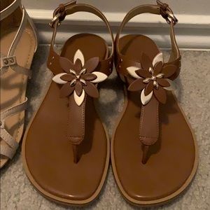 Brown and Gold Sandals